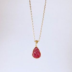 Red Druzy Necklace